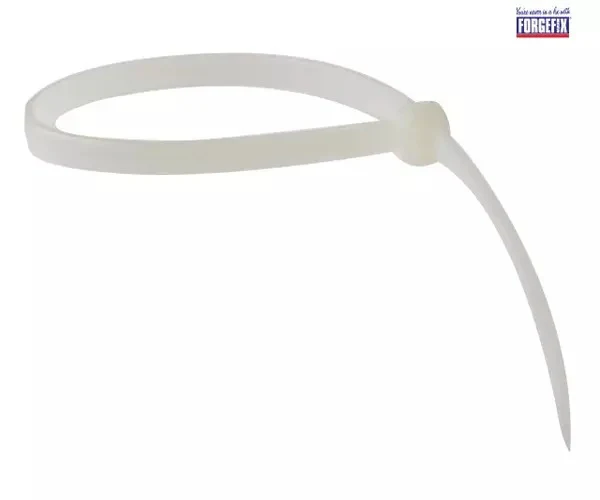 ForgeFix Cable Tie Natural/Clear 4.8 x 300mm (Bag 100) - Image 2