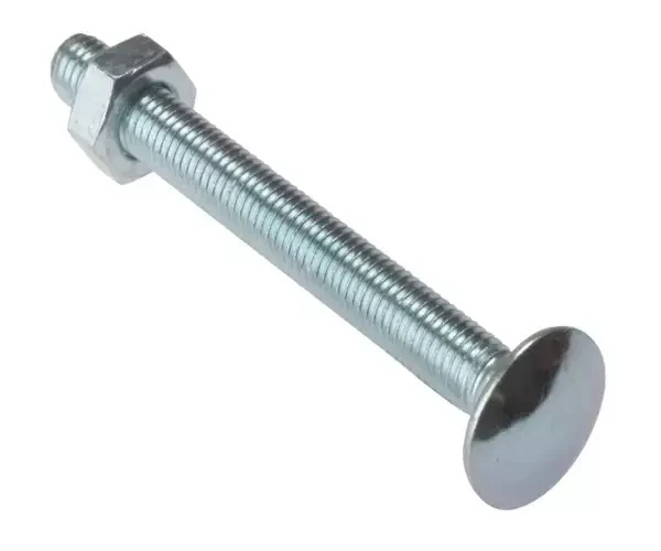 ForgeFix Carriage Bolt & Nut ZP M6 x 100mm Bag 10