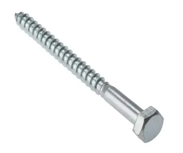 ForgeFix Coach Screw Hexagon Head Single Thread ZP M8 x 40mm Bag 10