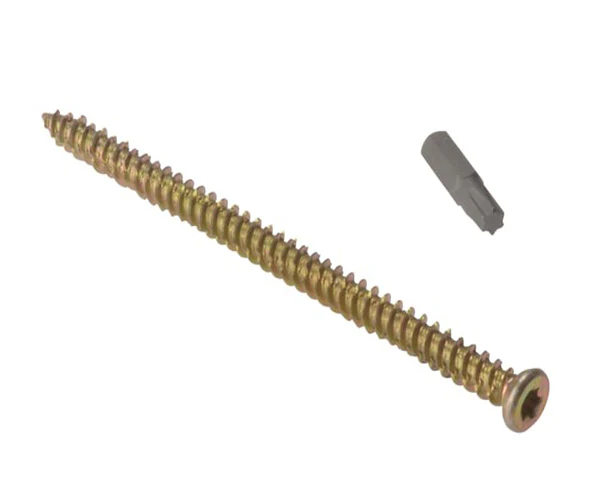 ForgeFix Concrete Frame Screw TORX® Compatible High-Low Thread ZYP 7.5 x 52mm Bag 10
