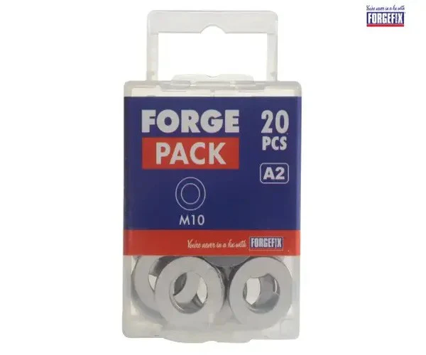 ForgeFix Flat Washers DIN125 A2 Stainless Steel M10 ForgePack 20 - Image 2