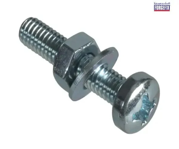 ForgeFix Machine Screw Pozi Compatible Pan Head ZP M4 x 20mm Forge Pack 18