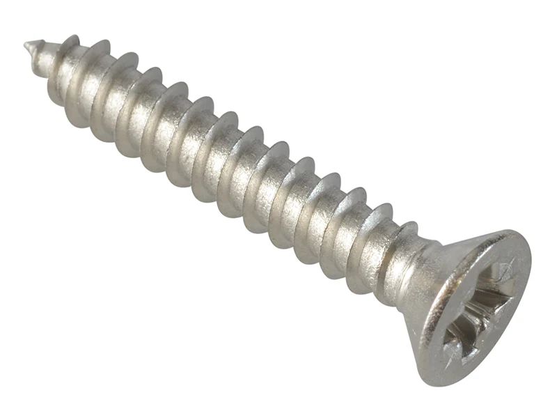 ForgeFix Self-Tapping Screw Pozi Compatible CSK A2 SS 3/4in x 8 ForgePack 30