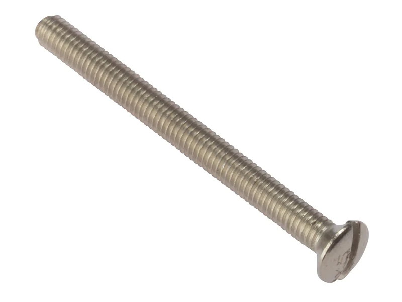 ForgeFix Socket Screw Slotted Raised Head Nickel Plated 3.5 x 75mm Bag 100