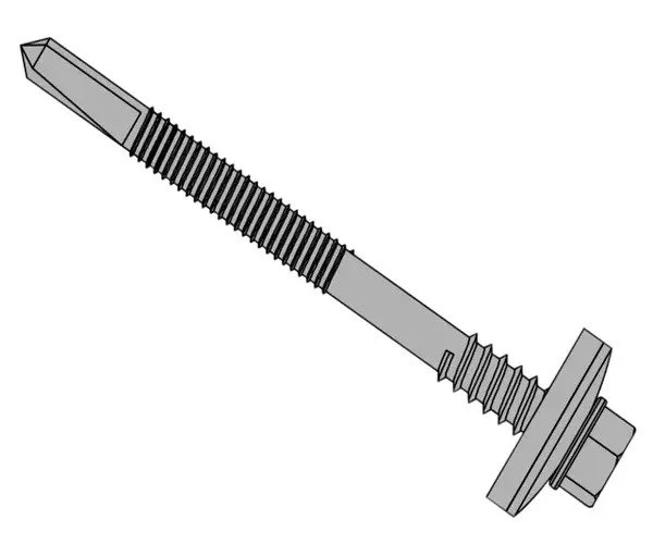 ForgeFix TechFast Composite Panels to Steel Hex Screw No.5 Tip 5.5 x 125mm Box 100