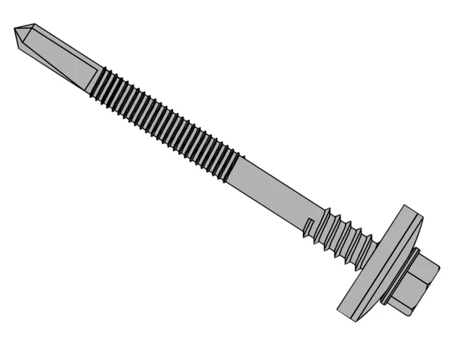 ForgeFix TechFast Composite Panels to Steel Hex Screw No.5 Tip 5.5 x 185mm Box 50