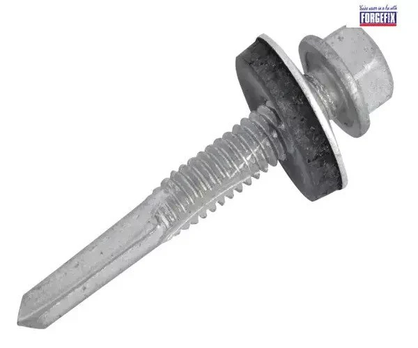 ForgeFix TechFast Hex Head Roofing Screw Self-Drill Heavy Section 5.5 x 38mm Pack 100 - Image 2