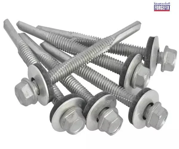 ForgeFix TechFast Hex Head Roofing Screw Self-Drill Heavy Section 5.5 x 60mm Pack 50 - Image 4