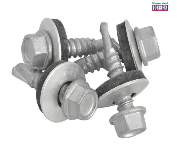ForgeFix TechFast Hex Head Roofing Screw Self-Drill Light Section 5.5 x 25mm Pack 100 - Image 4