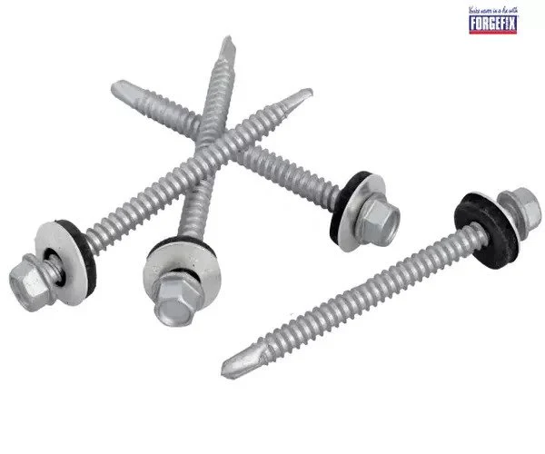 ForgeFix TechFast Hex Head Roofing Screw Self-Drill Light Section 5.5 x 70mm Pack 50 - Image 2