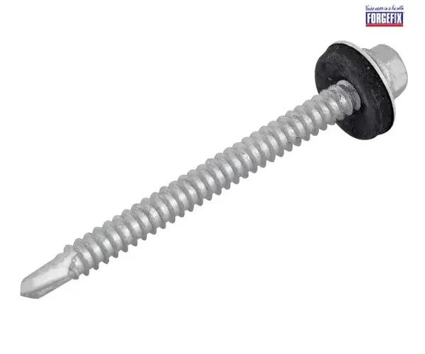 ForgeFix TechFast Hex Head Roofing Screw Self-Drill Light Section 5.5 x 70mm Pack 50 - Image 4