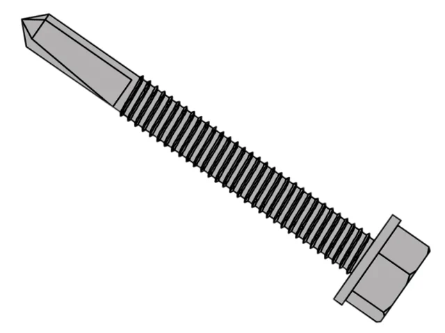 ForgeFix TechFast Roofing Sheet to Steel Hex Screw No.5 Tip 5.5 x 32mm Box 100