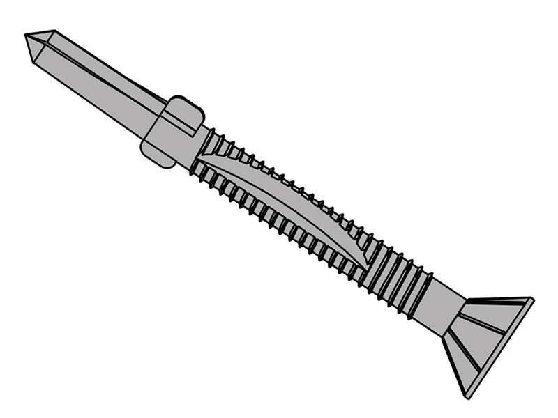ForgeFix TechFast Timber to Steel CSK/Wing Screw No.5 Tip 5.5 x 135mm Box 50