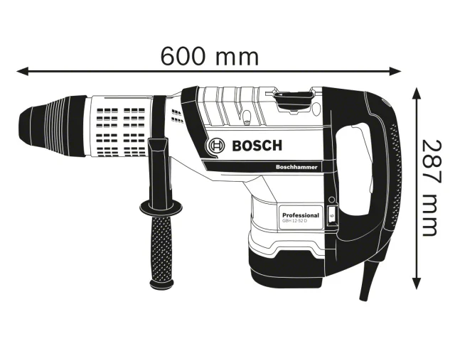 Bosch GBH 12-52 D SDS-Max Professional Rotary Hammer 1,700W 110V - Image 3