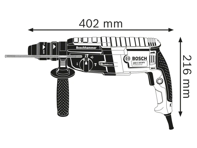 Bosch GBH 2-28 F SDS-Plus Professional Rotary Hammer 880W 110V - Image 3