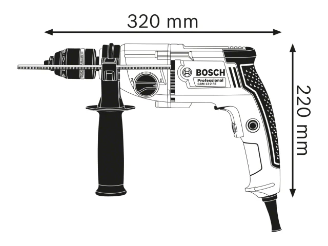 Bosch GBM 13-2 RE Professional Rotary Drill 750W 240V - Image 2