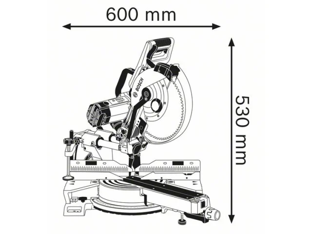 Bosch GCM 12 SDE Professional Sliding Mitre Saw 1450W 240V - Image 2