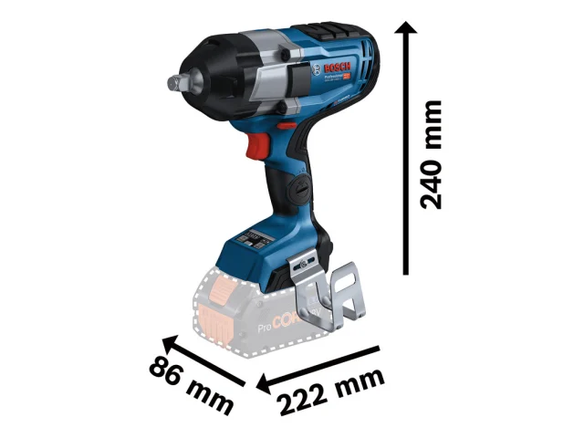 Bosch GDS 18V-1000 C Pro BITURBO Impact Wrench 18V Bare Unit - Image 3
