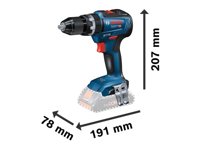 Bosch GSB 18V-55 Professional Combi Drill 18V 2 x 4.0Ah ProCORE18V Li-ion - Image 3