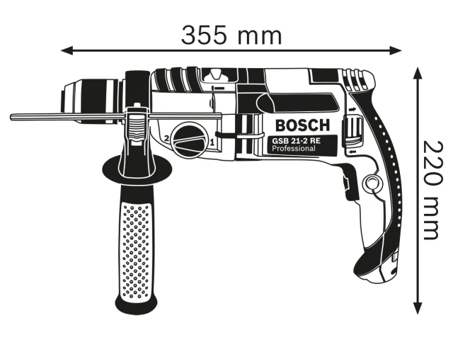 Bosch GSB 21-2 RE Professional Impact Drill 1100W 110V - Image 2