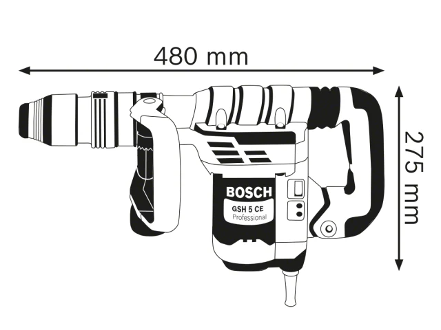 Bosch GSH 5 CE SDS-Max Professional Demolition Hammer 1150W 240V - Image 3