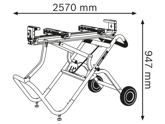 Bosch GTA 2500 W Professional Mitre Saw Stand - Image 2