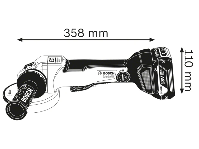 Bosch GWS 18V-10 PC Professional Angle Grinder 125mm 18V Bare Unit - Image 2
