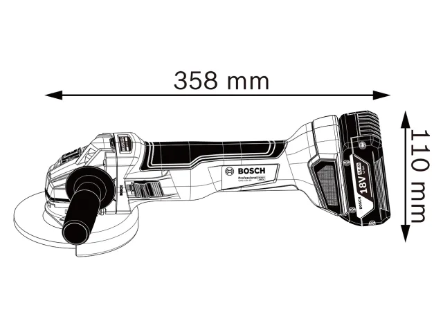 Bosch GWS 18V-10 Professional Angle Grinder 125mm 18V Bare Unit - Image 2