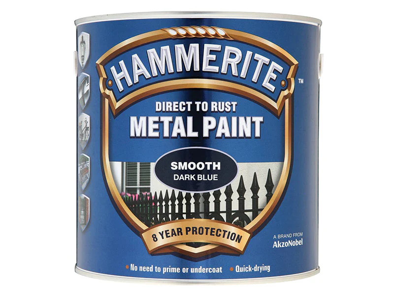 Hammerite  Direct to Rust Smooth Finish Metal Paint Dark Blue 2.5 Litre