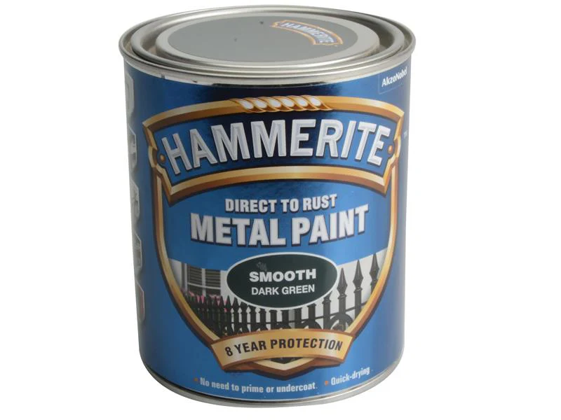 Hammerite  Direct to Rust Smooth Finish Metal Paint Dark Green 750ml