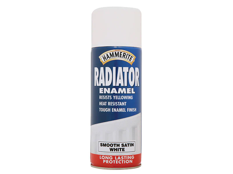 Hammerite  Radiator Enamel Aerosol Satin White 400ml