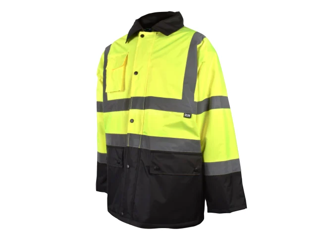 Scan Hi-Vis Yellow/Black Motorway Jacket - XXL (52in)