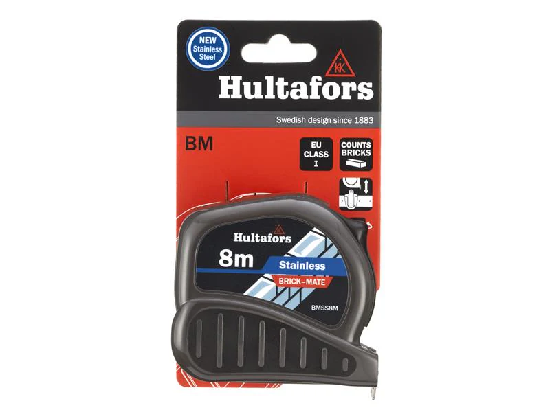 Hultafors BMSS8M Brick-Mate Stainless Steel Pocket Tape 8m (Metric only) - Image 5