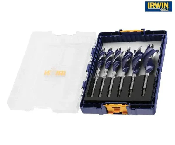 Irwin Blue Groove 6X Wood Bit Set, 6 Piece