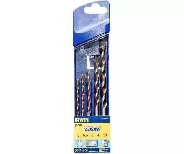 Irwin Cordless Multi-Purpose Drill Bit Set, 5 Piece 5-10mm