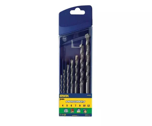 Irwin Masonry Drill Bit Set, 7 Piece