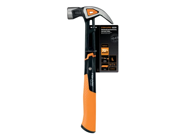 Fiskars IsoCore Curved Finishing Hammer 570g (20oz) - Image 3