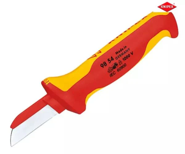 Knipex 98 54 VDE Cable Knife (Back of Blade Insulated)