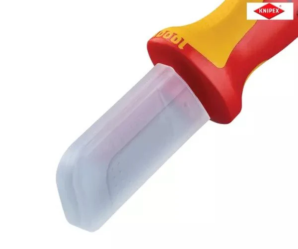 Knipex 98 54 VDE Cable Knife (Back of Blade Insulated) - Image 10
