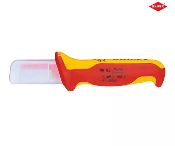 Knipex 98 54 VDE Cable Knife (Back of Blade Insulated) - Image 2
