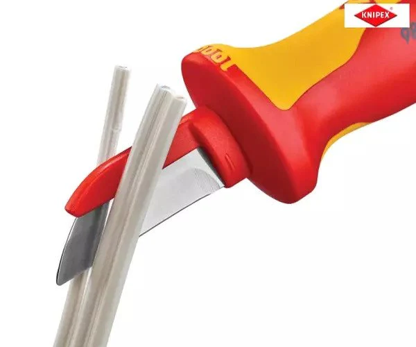 Knipex 98 54 VDE Cable Knife (Back of Blade Insulated) - Image 4