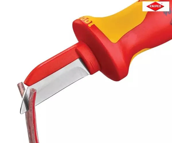 Knipex 98 54 VDE Cable Knife (Back of Blade Insulated) - Image 5