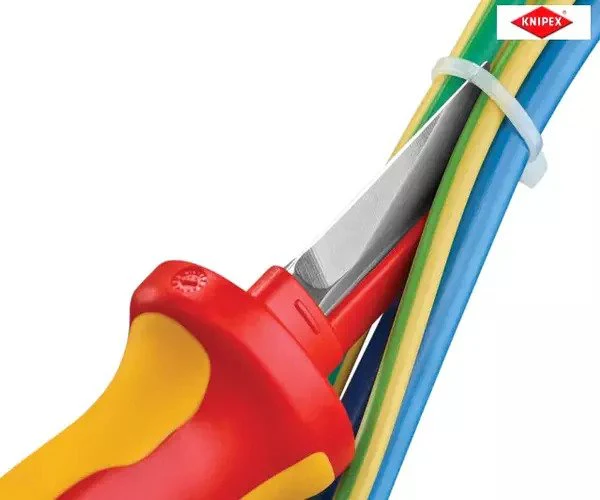 Knipex 98 54 VDE Cable Knife (Back of Blade Insulated) - Image 6