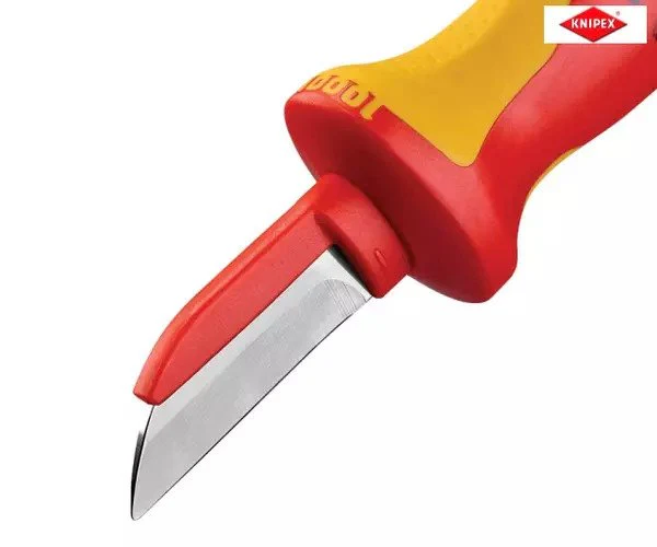 Knipex 98 54 VDE Cable Knife (Back of Blade Insulated) - Image 9