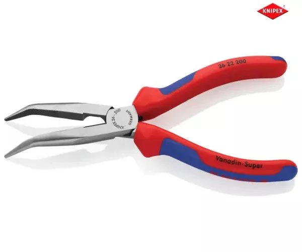 Knipex Bent Snipe Nose Side Cutting Pliers Multi-Component Grip 200mm (8in) - Image 2