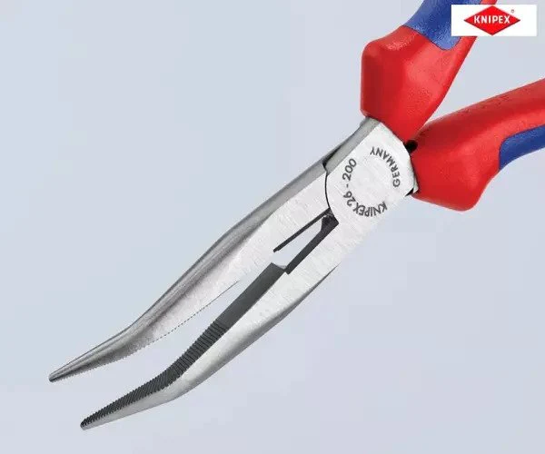 Knipex Bent Snipe Nose Side Cutting Pliers Multi-Component Grip 200mm (8in) - Image 6