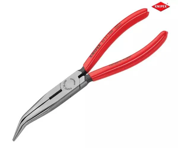 Knipex Bent Snipe Nose Side Cutting Pliers PVC Grip 200mm (8in)