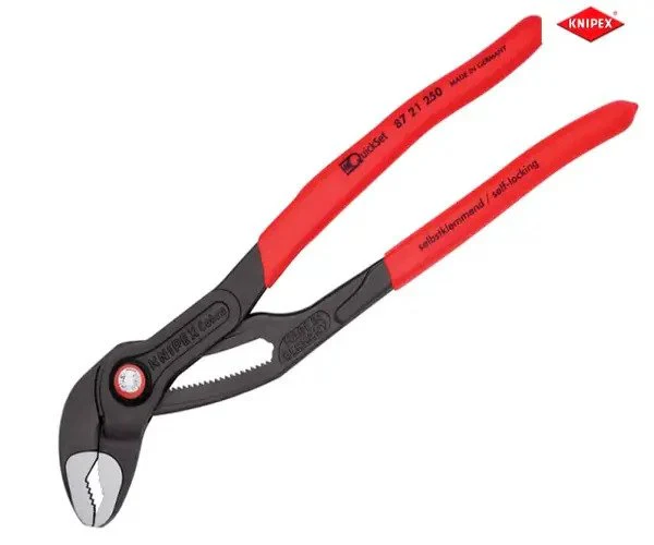 Knipex Cobra® Quickset Water Pump Pliers PVC Grips 250mm - Image 3
