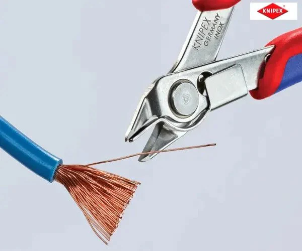 Knipex Electronic Super Knips® with Lead Catcher Multi-Component Grip 125mm - Image 3