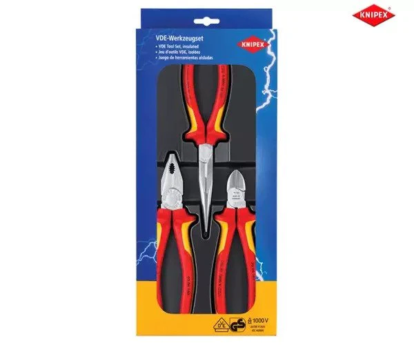 Knipex Elektro VDE Pliers Set, 3 Piece - Image 3